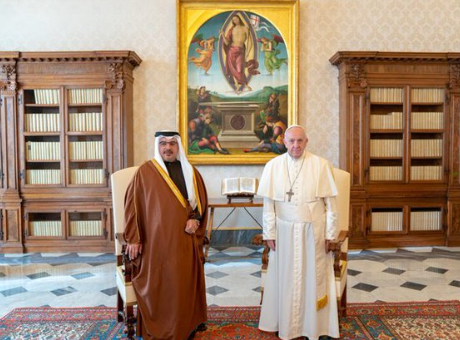 البابا فرنسيس وولى عهد البحرين