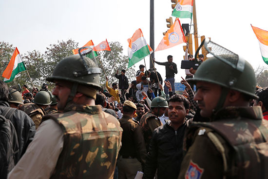 قوات الامن الهندية تطوق الاحتجاجات