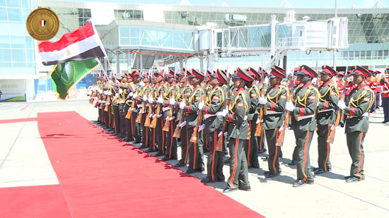 مراسم-استقبال-رسمية-السيسي-بأثيوبيا-قبل-قمة-الاتحاد-الأفريقى-(3)