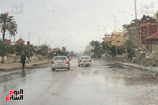 أمطار بمختلف أنحاء شمال سيناء (5)