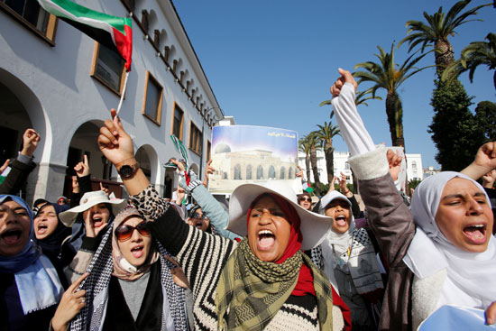 محتجون فى المغرب يرفضون خطة ترامب للسلام