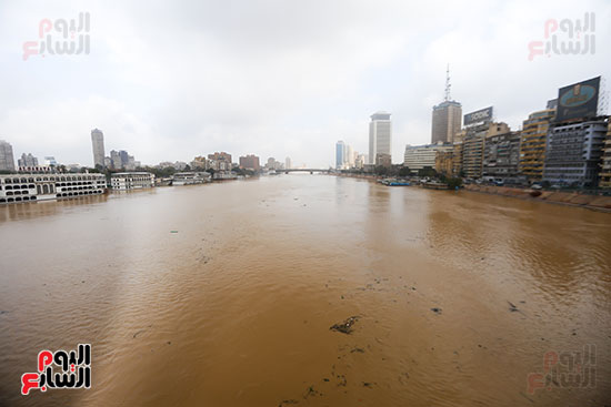 عكارة المياه فى نهر النيل بسبب الطقس السيء