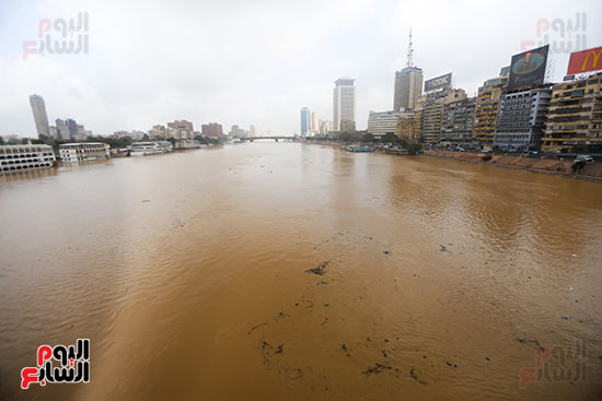 نهر النيل فى ثالث أيام موجة الطقس السيء