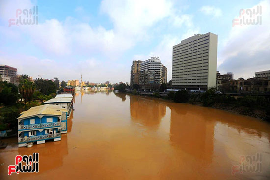 عكارة نهر النيل بعد موجة الطقس