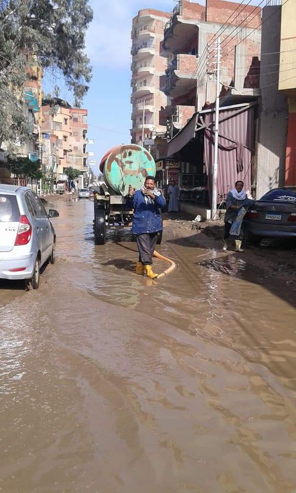 شفط مياه الأمطار من شوارع الغربية (1)