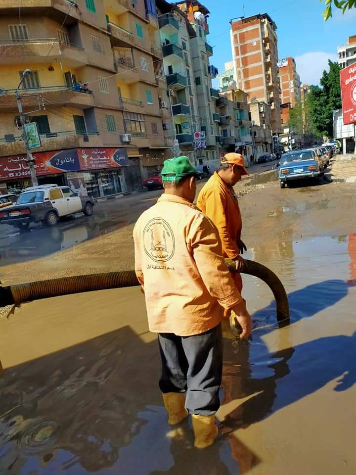 شفط مياه الأمطار من شوارع الغربية (3)