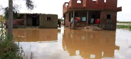 غرق الأرضي الزراعية وعشرات المنازل بقرية بحر البقر (16)