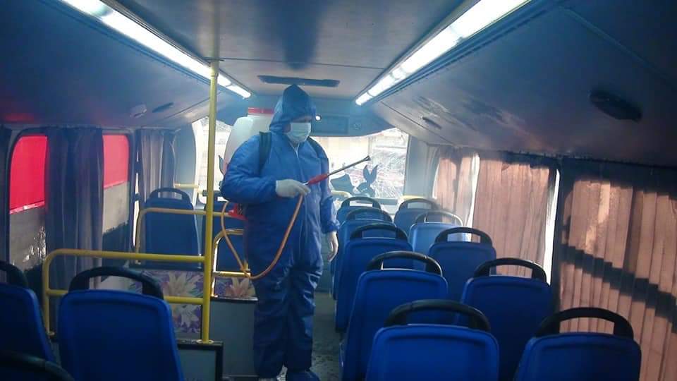 حملات تعقيم لأتوبيسات النقل العام بالقاهرة  (4)