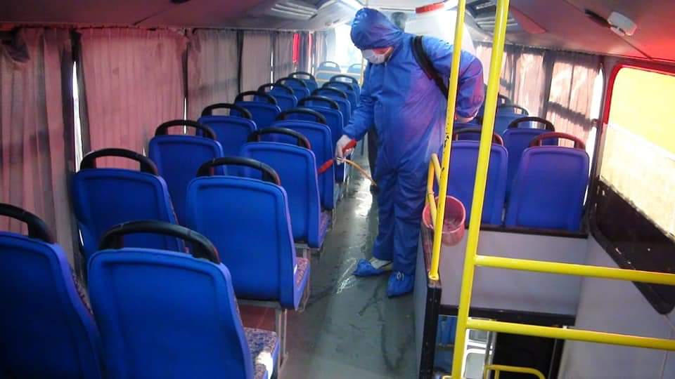 حملات تعقيم لأتوبيسات النقل العام بالقاهرة  (3)