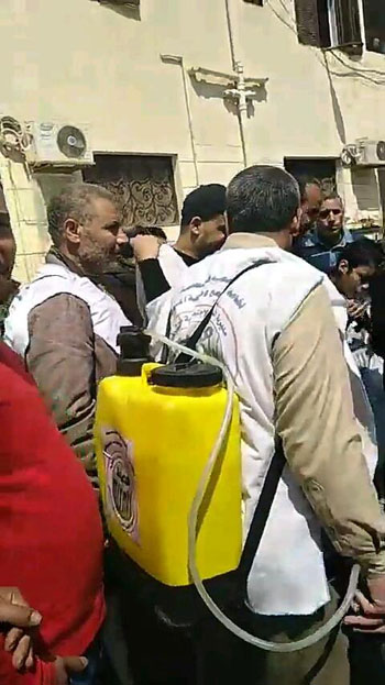حملة شعبية فى بلبيس لتطهير المنشآت من كورونا (8)