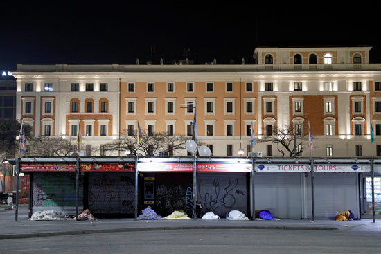 أشخاص فى روما بلا مأوى