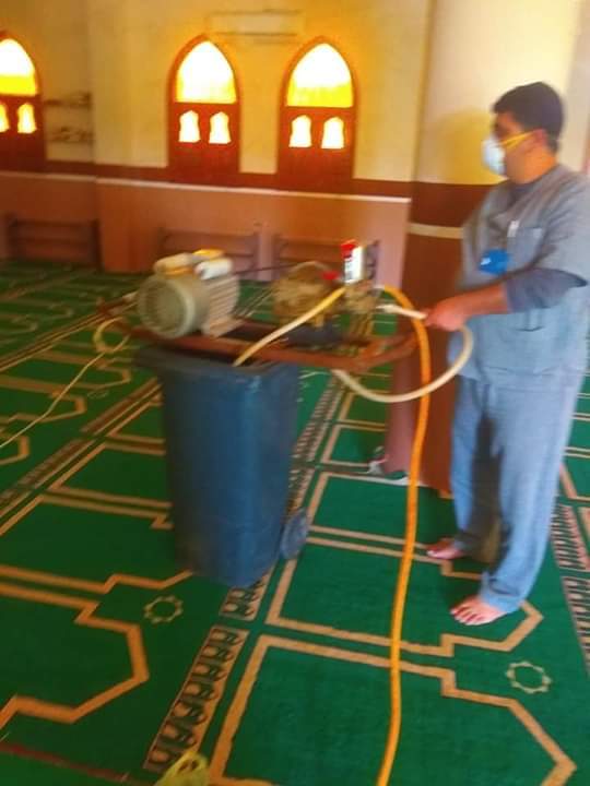 تطهير وتعقيم المساجد في شرم الشيخ لمواجهة كورونا (2)