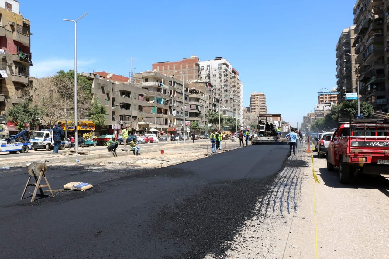 أعمال تطوير شارع جسر السويس بالقاهرة (3)