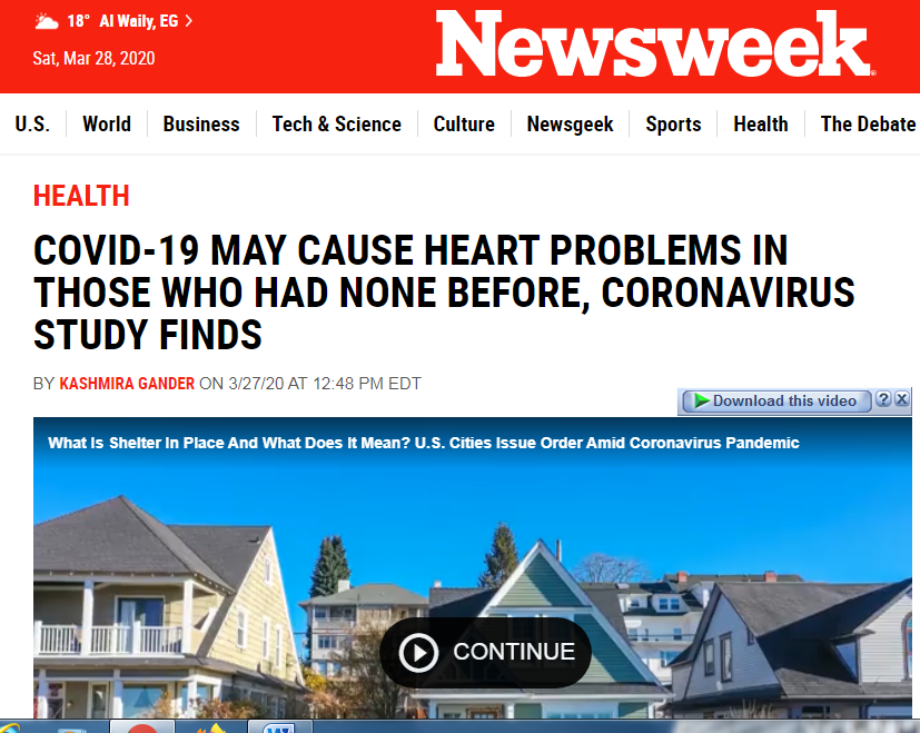 هل فيروس كورونا يسبب مشاكل في القلب