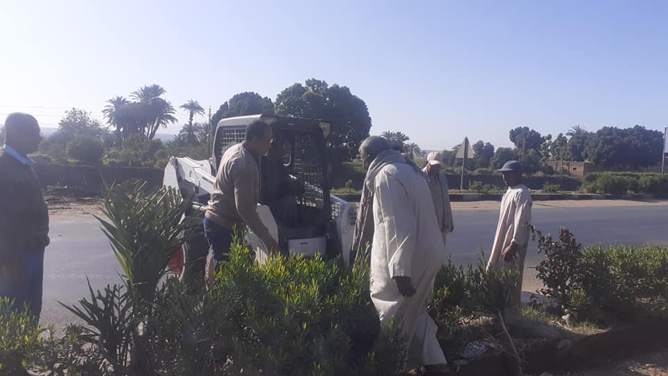 أسبوع النظافة يتواصل بالأقصر بتجميل المسار السياحى أمام مدينة الطود شرق المحافظة (4)