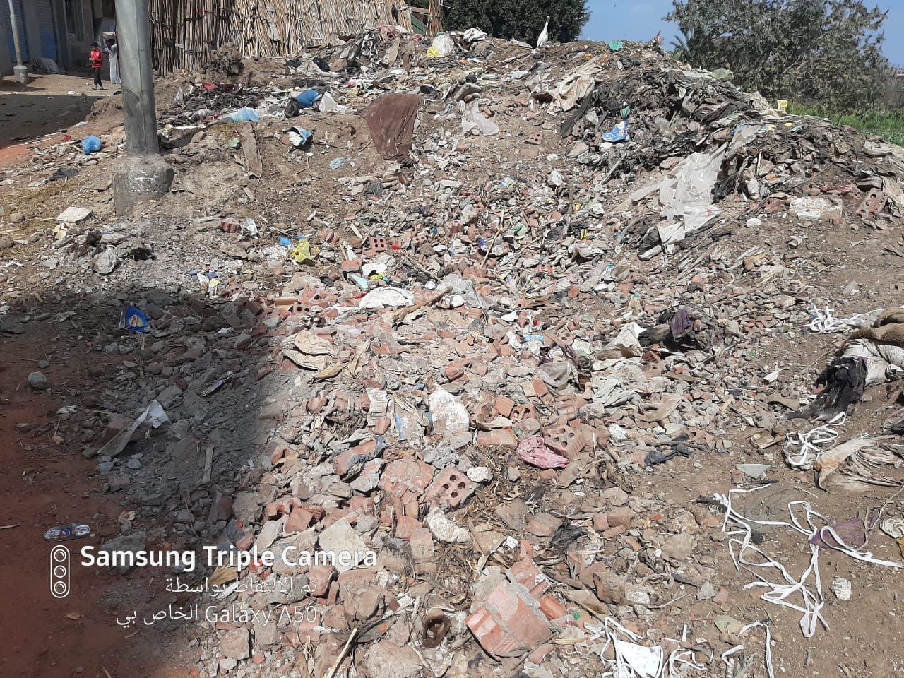رفع تراكمات القمامة بقرية عشما فى المنوفية (1)