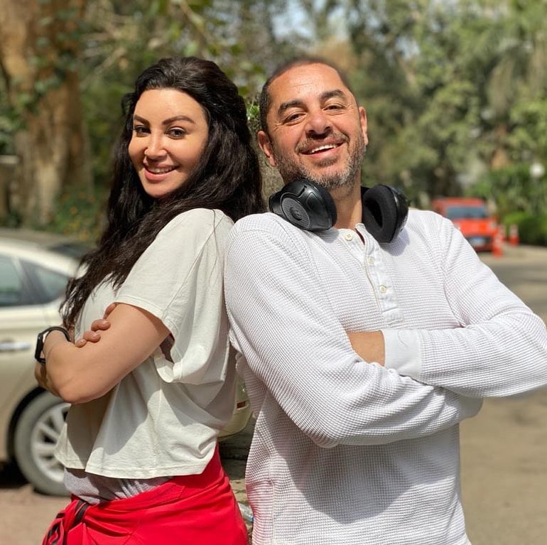 اروى جودة والمخرج احمد شفيق