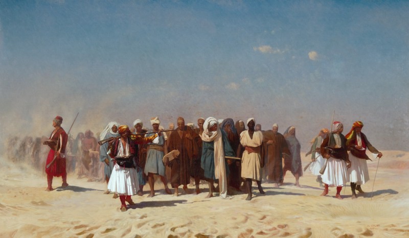 لوحة عمل المصريين فى الصحراء