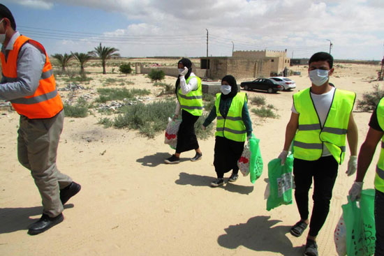 شباب شمال سيناء فى الميدان متطوعون لمواجهة كورونا (2)