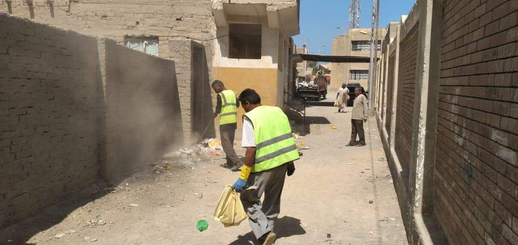 تعقيم صناديق القمامة وحملات نظافة لمواجهة كورونا بمدينة القصير (3)