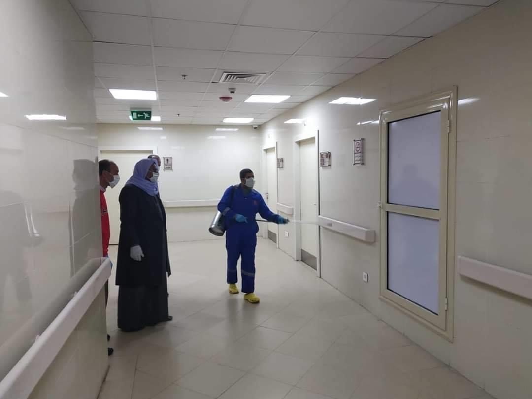 تعقيم مستشفى بئر العبد بشمال سيناء (3)