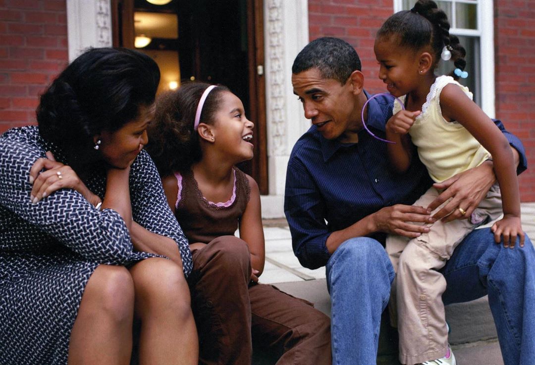 باراك اوباما وعائلته