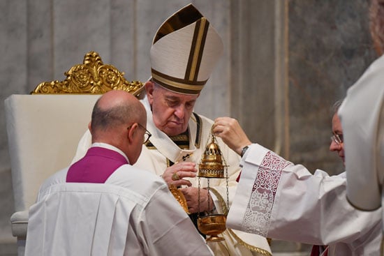 البابا فرانسيس خلال الاحتفالات