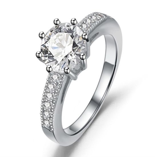 White-Diamond-Jewelry-Silver-Wedding-Band-Ring