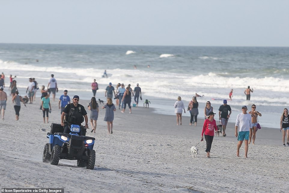  شاطىء فلوريدا يزدحم بالناس فى 30 دقيقة بعد إعادة فتحه (3)
