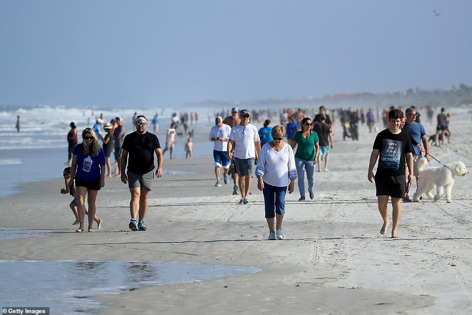  شاطىء فلوريدا يزدحم بالناس فى 30 دقيقة بعد إعادة فتحه (4)