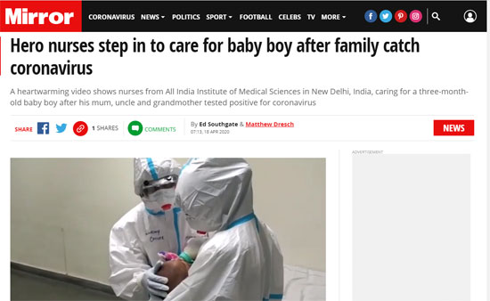 ممرضات يرضعن طفلا بعد إصابة والدته بكورونا (4)