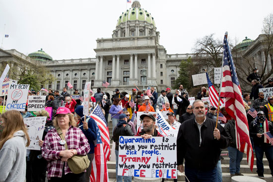 تظاهرات ولاية بنسلفانيا في  الولايات المتحدة