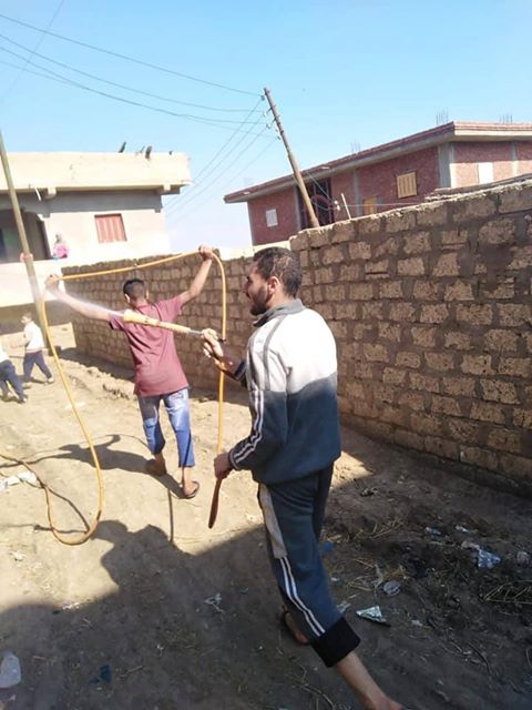  شباب  قريه فرج الشامي بكفر الشيخ  يتطهرون القرية يومياً (2)