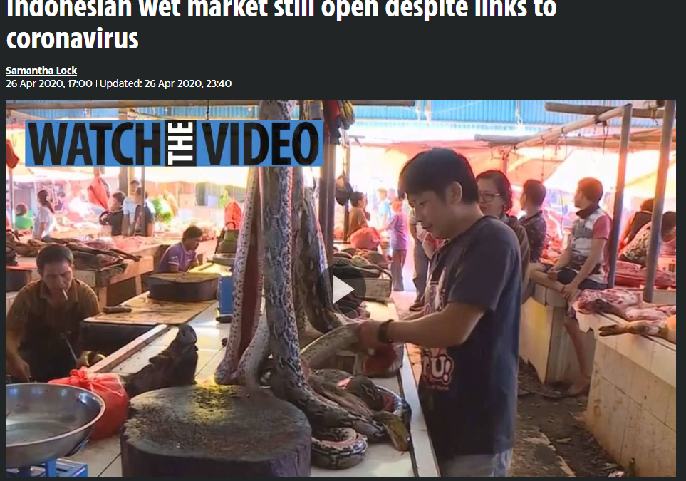بيع الثعابين فى سوق اندونيسيا