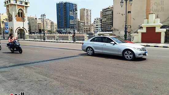 انسياب مرورى بحركة السيارات على كورنيش الإسكندرية  (1)