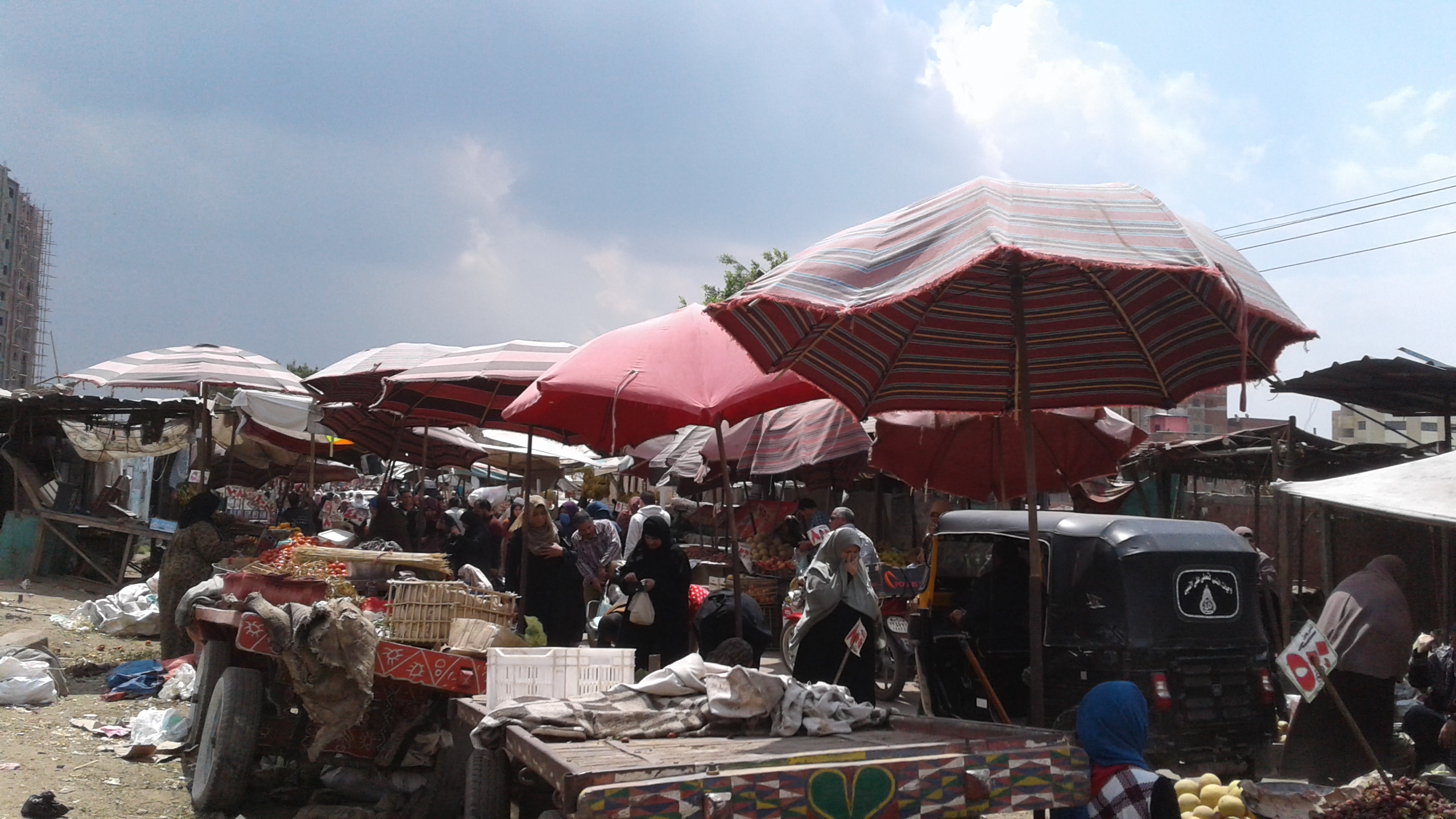 زحام داخل سوق شبين الكوم (2)