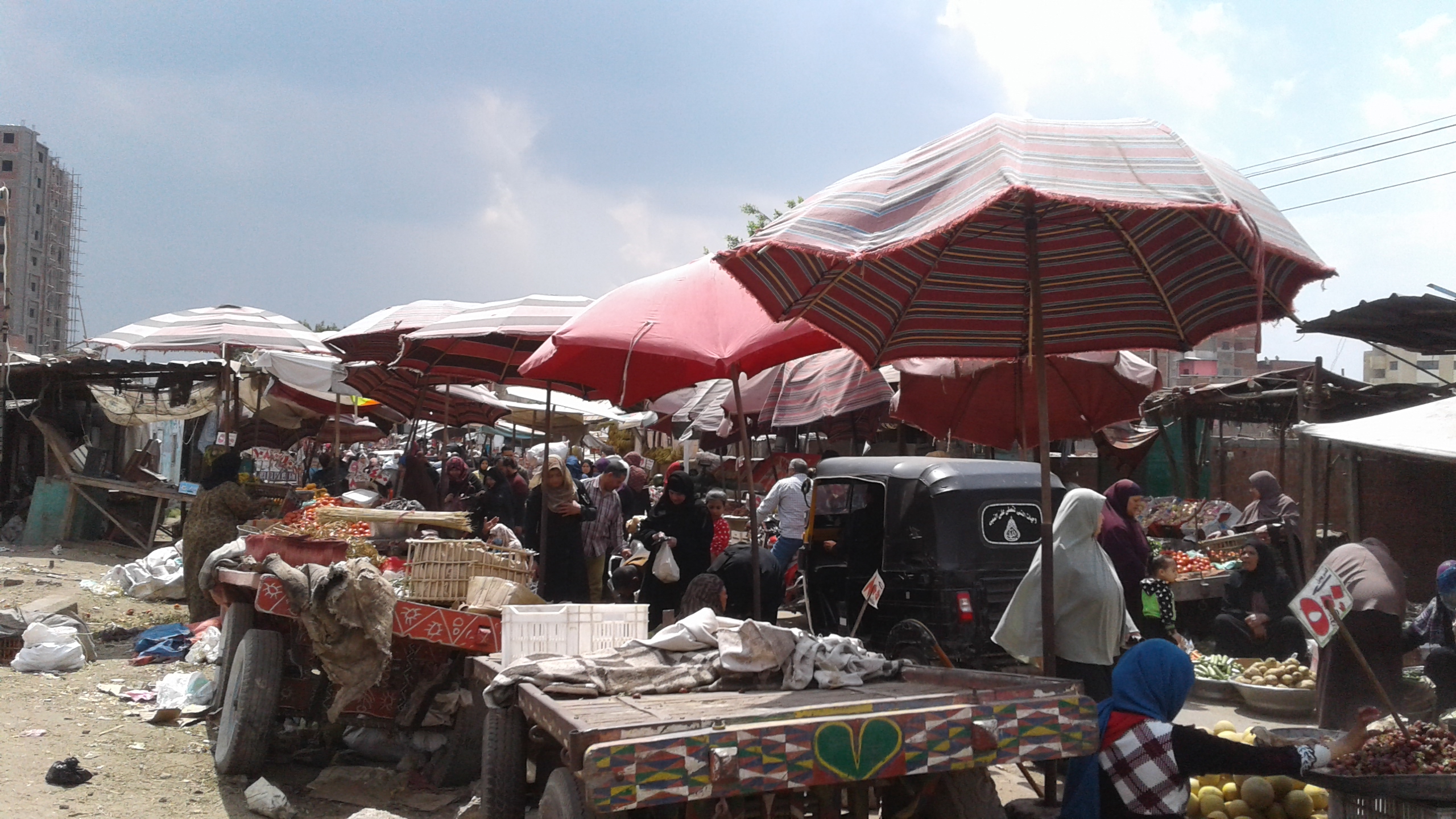 زحام داخل سوق شبين الكوم (3)