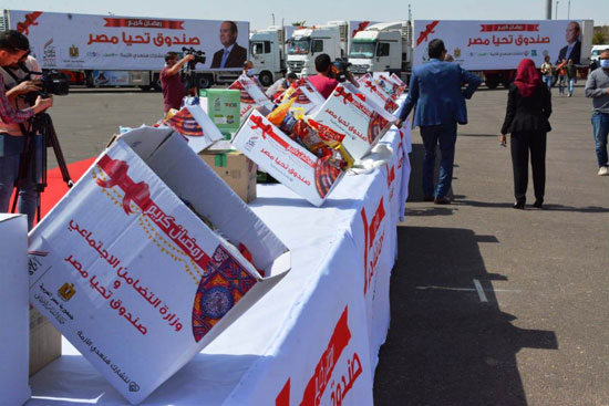 صندوق تحيا مصر يطلق قافلة مواد غذائية ومطهرات (17)