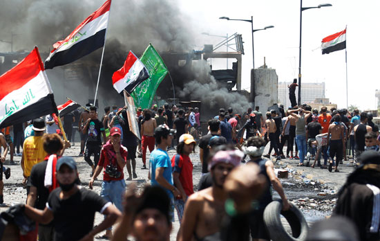احتجاجات على حكومة الكاظمى فى بغداد