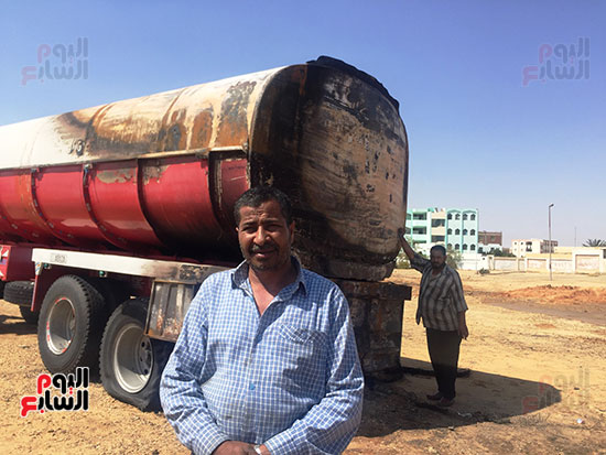  طلعت سالم، سائق شاحنة الوقود التي اشتعلت فجرًا بمدينة العاشر من رمضان (3)