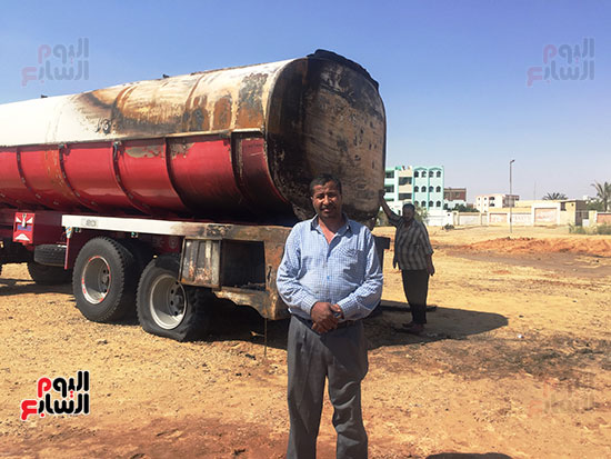  طلعت سالم، سائق شاحنة الوقود التي اشتعلت فجرًا بمدينة العاشر من رمضان (2)