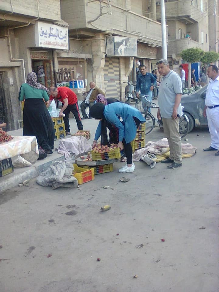  حملة مكبرة لإزالة سوق عشوائى بشارع نعمان الأعصر بالمحلة (5)