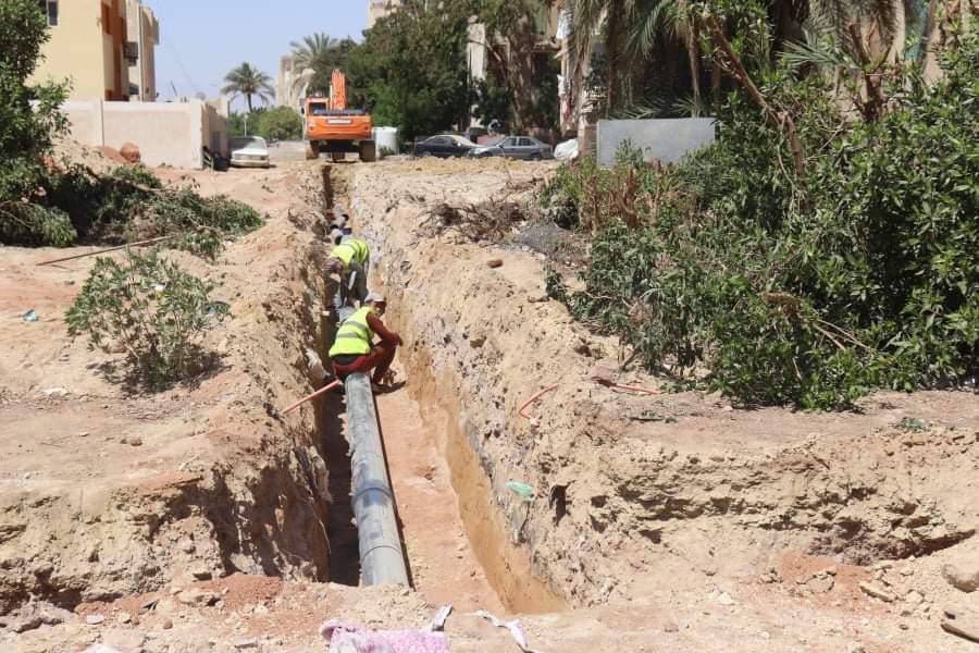 بدء إحلال وتجديد شبكات المياه بمنطقتيالعرب وجبل العفش
