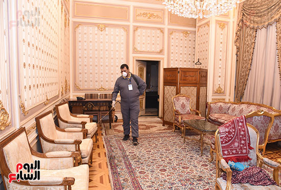 تعقيم و تطهير قاعات البرلمان استعدادا لجلسات الأحد المقبل (9)