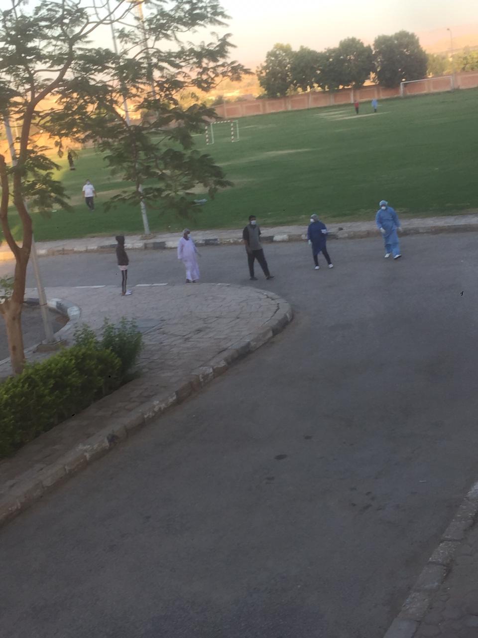 جانب من مبادرة التريض للمصابين بنزل الشباب جانب من مبادرة التريض للمصابين بنزل الشباب