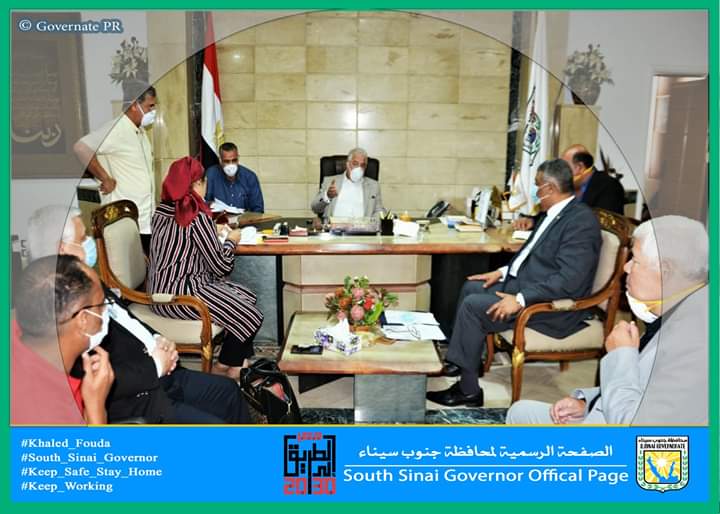 محافظ جنوب سيناء يستقبل رئيس الثروة السمكية  (1)