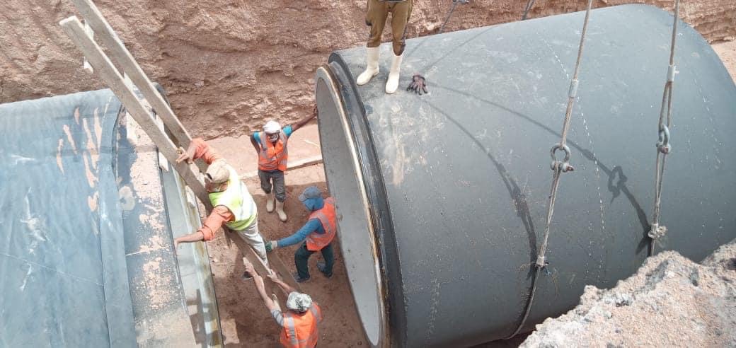 جانب من أعمال خطوط الطرد بمدينة الغردقة (5)