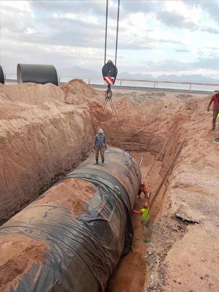 جانب من أعمال خطوط الطرد بمدينة الغردقة (3)