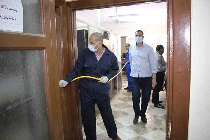 تطهير مبنى مديرية التربية والتعليم