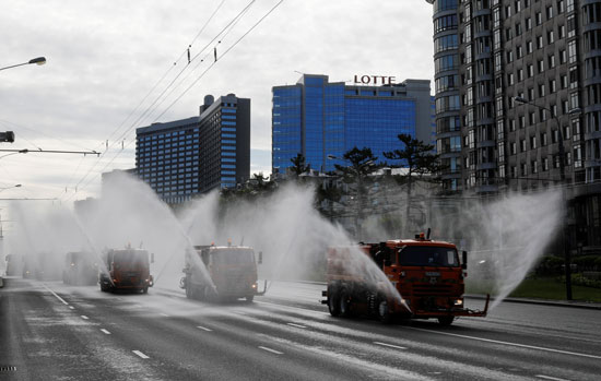 تطهير الشوارع بموسكو